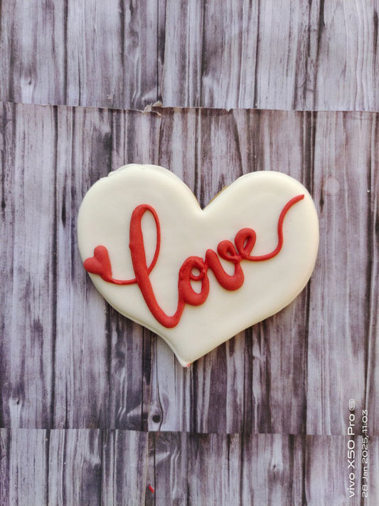 white heart red love